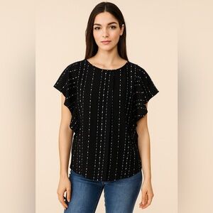 LOFT Flutter Sleeve Blouse – Size Large Petite